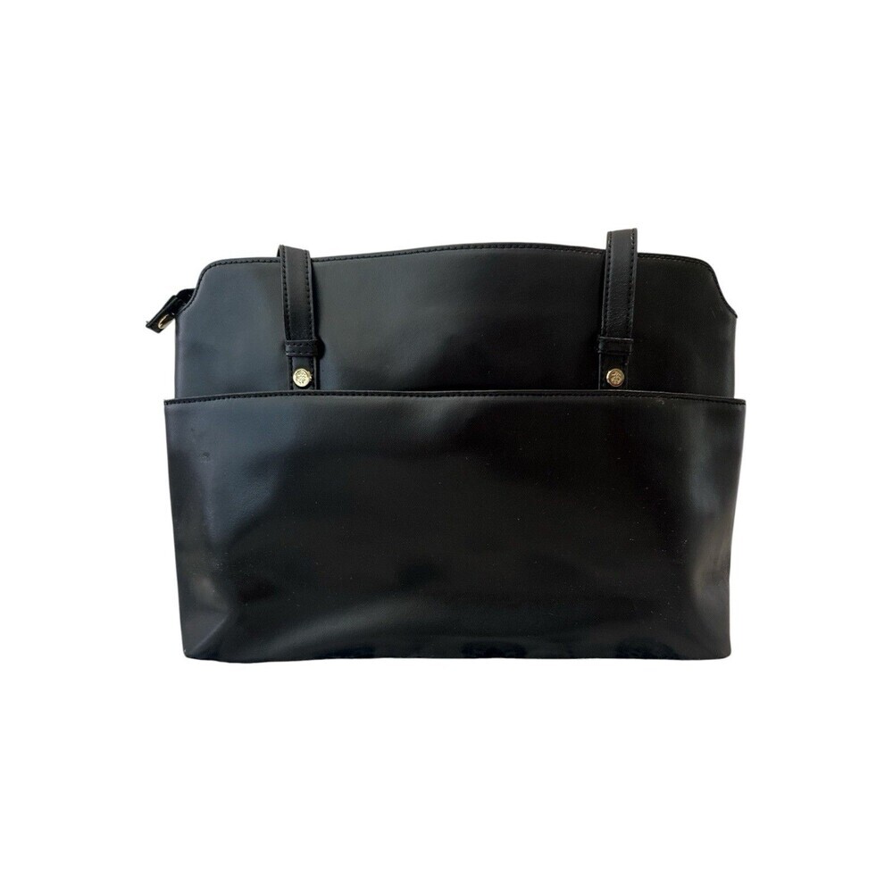 346 Brooks Brothers Black Leather Tote Bag Work Business Shoulder Purse